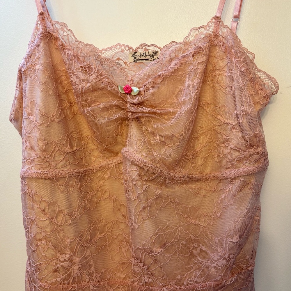 Free People Blush Pink Lace Camisole